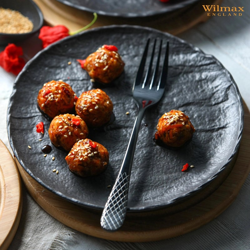 Կլոր ափսե Wilmax WL-661124/A SlateStone սև ճենապակի 20.5սմ 4