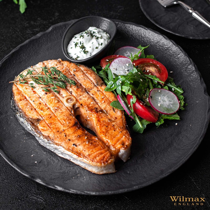 Կլոր ափսե Wilmax WL-661126/A SlateStone սև ճենապակի 25.5սմ 4