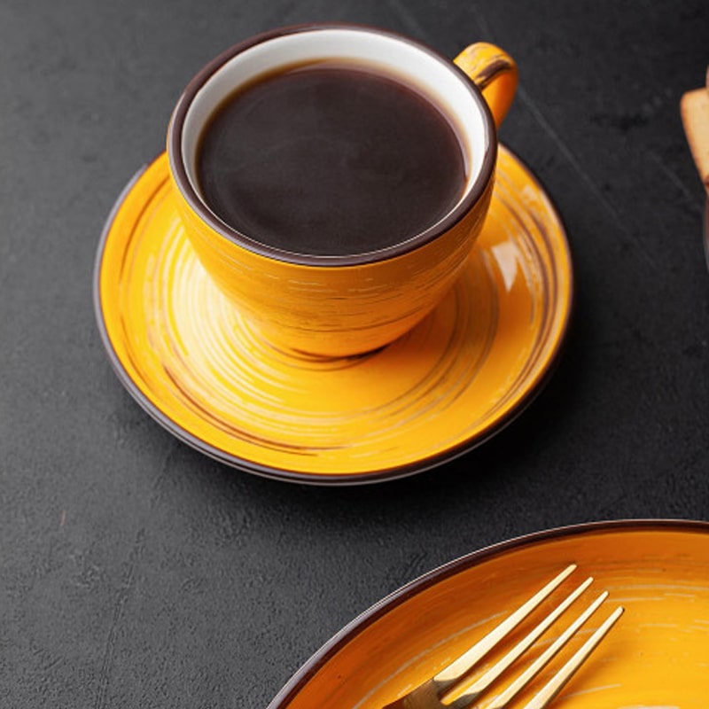 Սուրճի բաժակ Wilmax WL-669434/A ճենապակի 110մլ դեղին 6 հատ 3