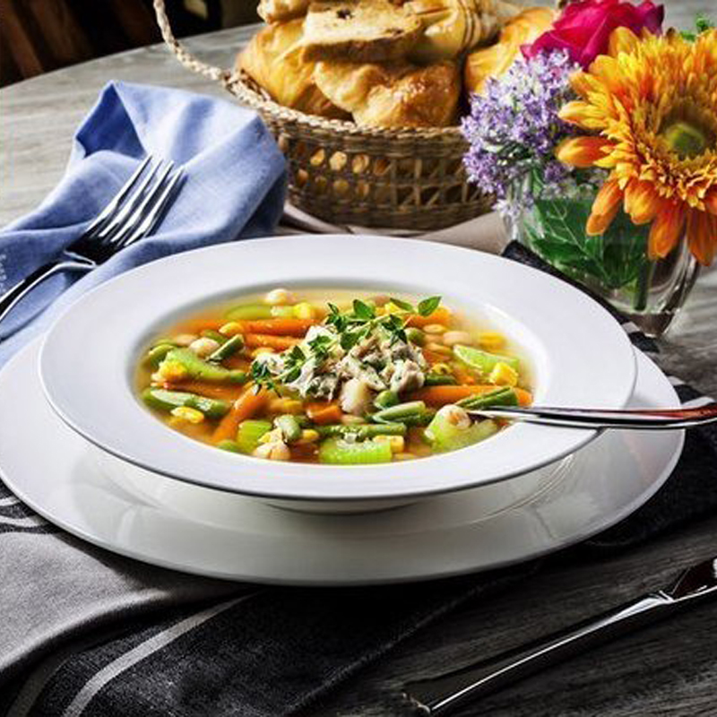 Ապուրի ափսե Wilmax WL-991016/A կլոր սպիտակ ճենապակի 20սմ 380մլ 3