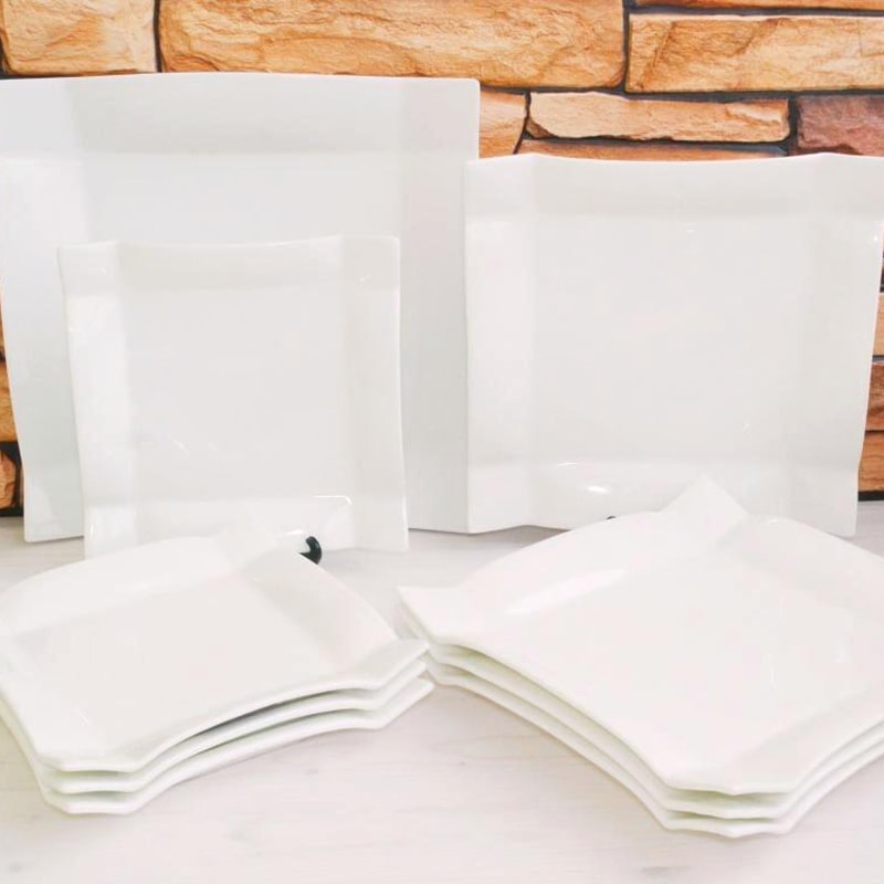 Քառակուսի ափսե Wilmax 991231/A 7720 N8 ճենապակի 20x20սմ 2