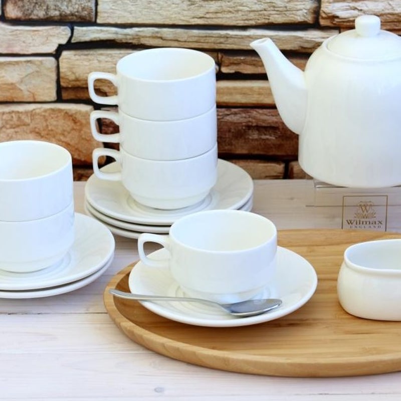 Թեյի բաժակ Wilmax WL-993008/AB Stella ճենապակի սպիտակ 220մլ 6 հատ 2