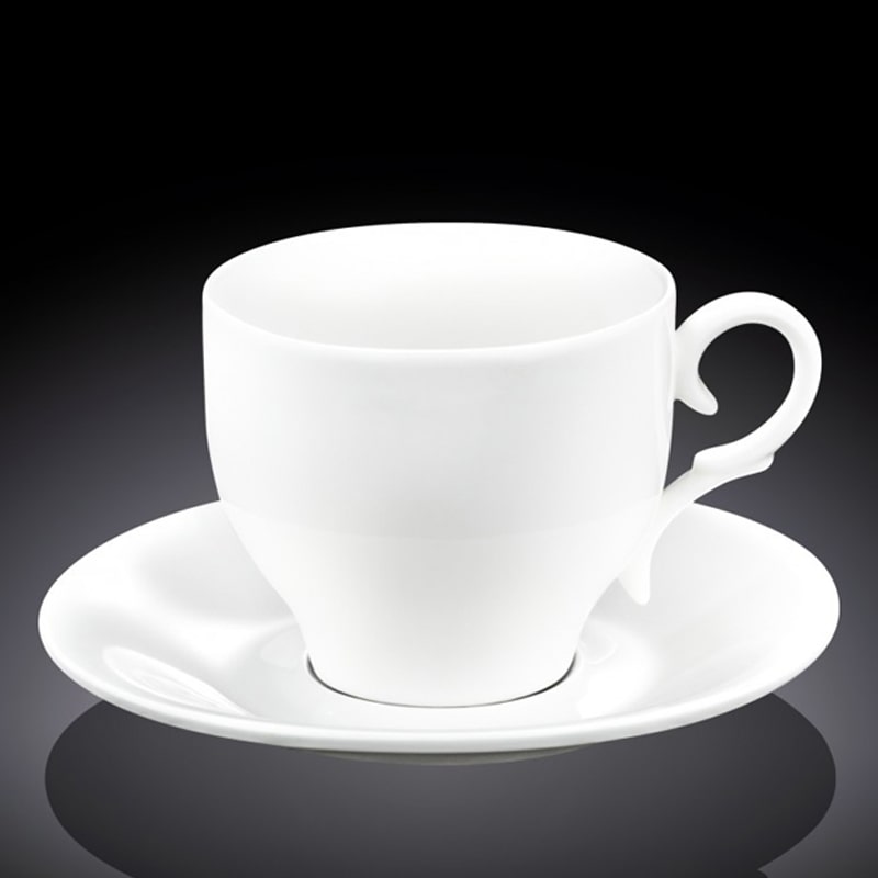 Թեյի բաժակ Wilmax WL-993105/AB ճենապակի սպիտակ 330մլ 6 հատ 2