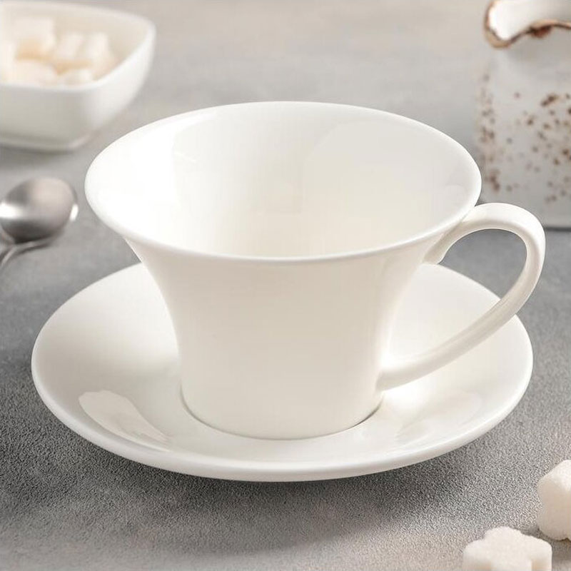 Թեյի բաժակ Wilmax WL-993170/AB ճենապակի սպիտակ 240մլ 6 հատ 2