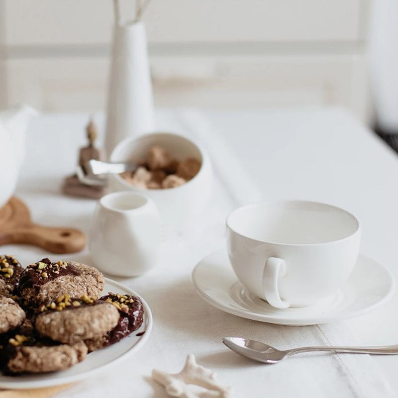 Թեյի բաժակ Wilmax WL-993190/AB Olivia ճենապակի 300մլ սպիտակ 6 հատ 2