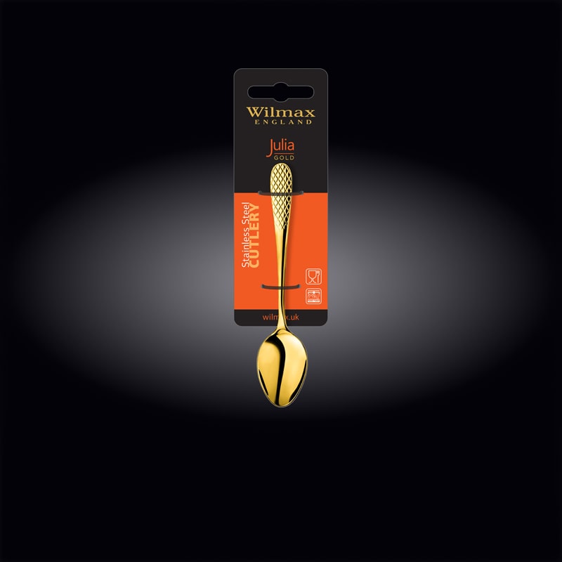Թեյի գդալ Wilmax WL-999234/2B Julia չժանգոտվող պողպատ 14սմ ոսկեգույն 2 հատ 2