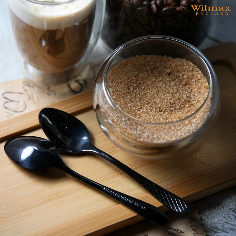 Թեյի գդալ Wilmax WL-999256/1B Julia սև օնիքս չժանգոտվող պողպատ 14սմ 3