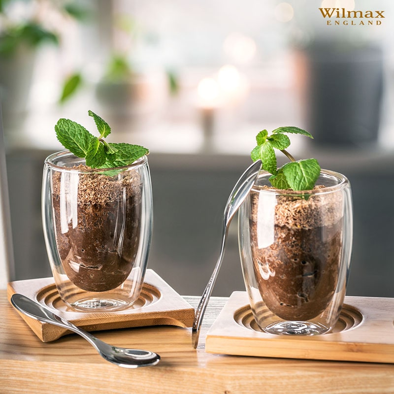 Լուծվող սուրճի, կապուչինոյի, թեյի բաժակ Wilmax WL-888731/A Round թերմո ապակի 200մլ 2