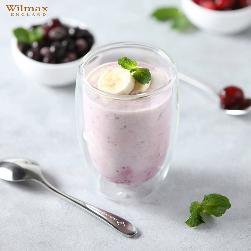 Լուծվող սուրճի, կապուչինոյի, թեյի բաժակ Wilmax WL-888732/A թերմո ապակի 250մլ 2