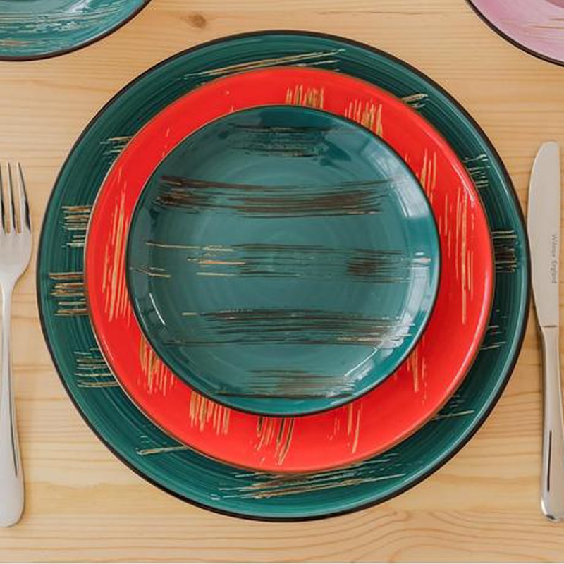 Կլոր ափսե Wilmax 668512/A 5534 N8 Scratch ճենապակի 20.5սմ կանաչ 2