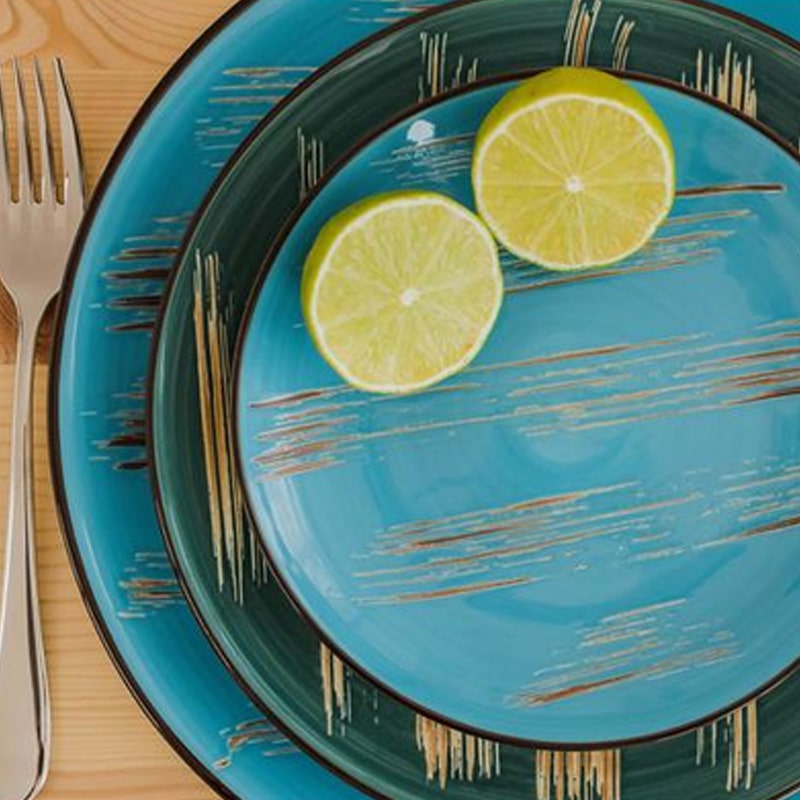 Կլոր ափսե Wilmax 668614/A 5601 N10 Scratch ճենապակի 25.5սմ կապույտ 2