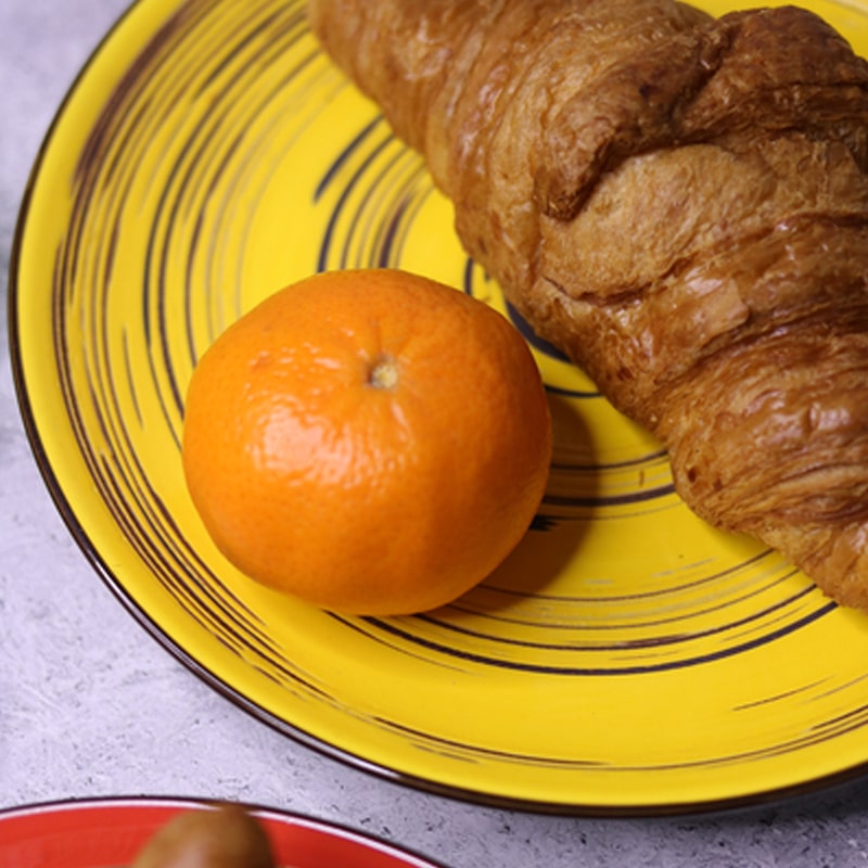 Կլոր ափսե Wilmax 669416/A 5572 N11 Spiral ճենապակի 28սմ դեղին 2