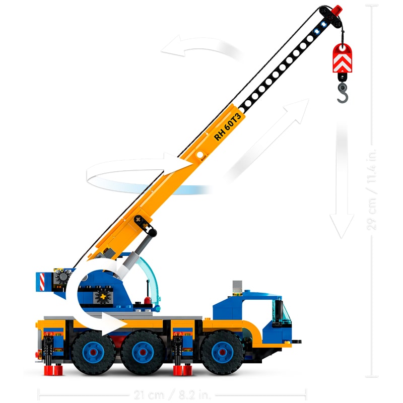 Կոնստրուկտոր LEGO City 60324 շարժական կռունկ 340 կտոր 7+ 4