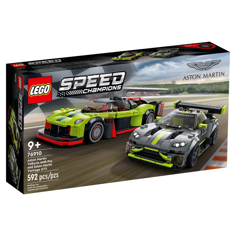 Կոնստրուկտոր LEGO Speed Champions 76910 Aston Martin Valkyrie AMR Pro և Aston Martin Vantage GT3 592 կտոր 9+