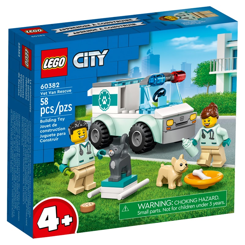 Կոնստրուկտոր LEGO City 60382 անասնաբույժ փրկարարների մեքենա 58 կտոր 4+