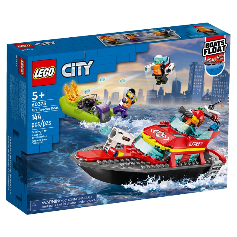 Կոնստրուկտոր LEGO City 60373 հրշեջ փրկարարական նավակ 144 կտոր 5+