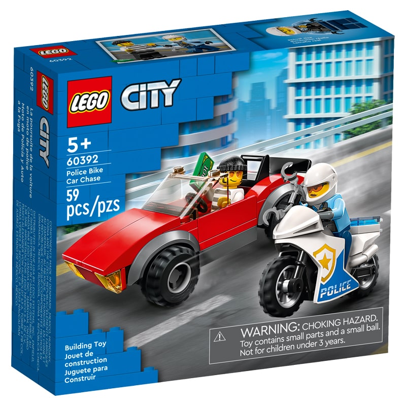 Կոնստրուկտոր LEGO City 60392 հետապնդում ոստիկանական մոտոցիկլետով 59 կտոր 5+