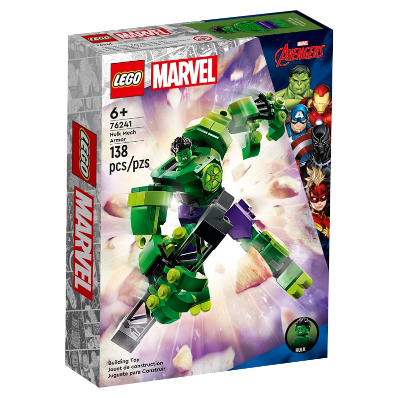 Կոնստրուկտոր LEGO Marvel 76241 Հալկի մեխանիկական զրահ 138 կտոր 6+