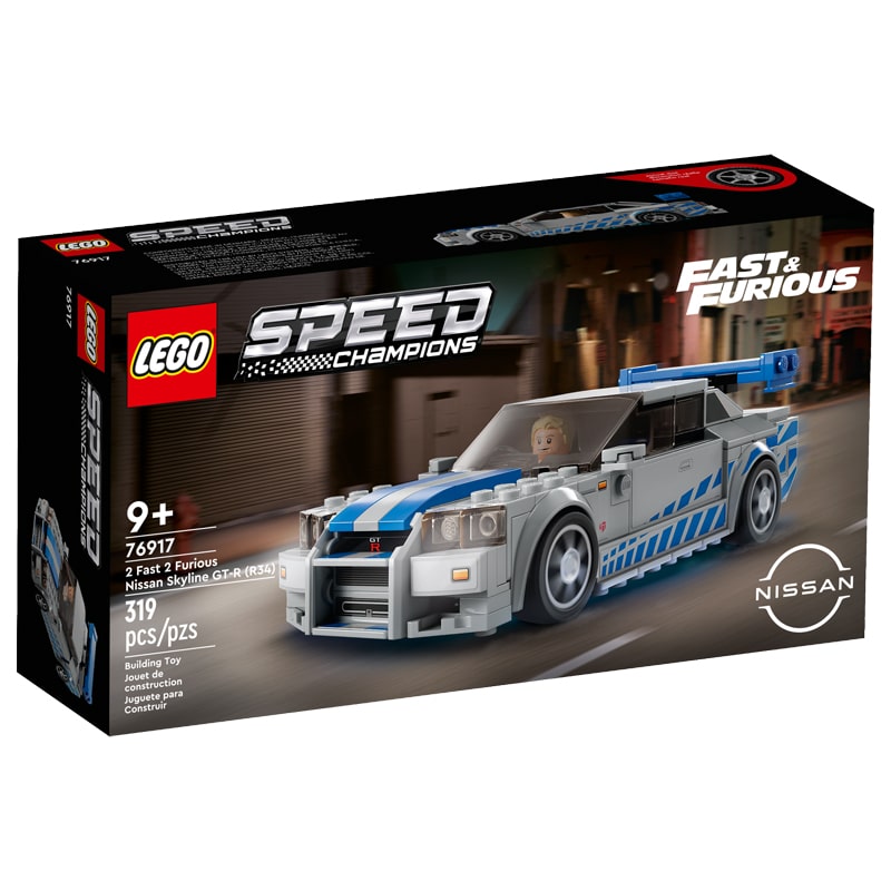 Կոնստրուկտոր LEGO Speed Champions 76917 կրկնակի ֆորսաժ՝ Nissan Skyline GT-R (R34) 319 կտոր 9+