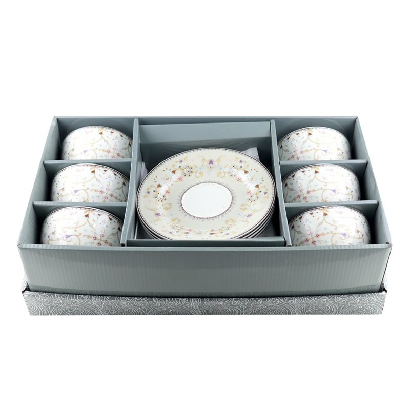 Թեյի բաժակ Etro Milano 17-127C կերամիկա 250մլ սպիտակ 6 հատ 2