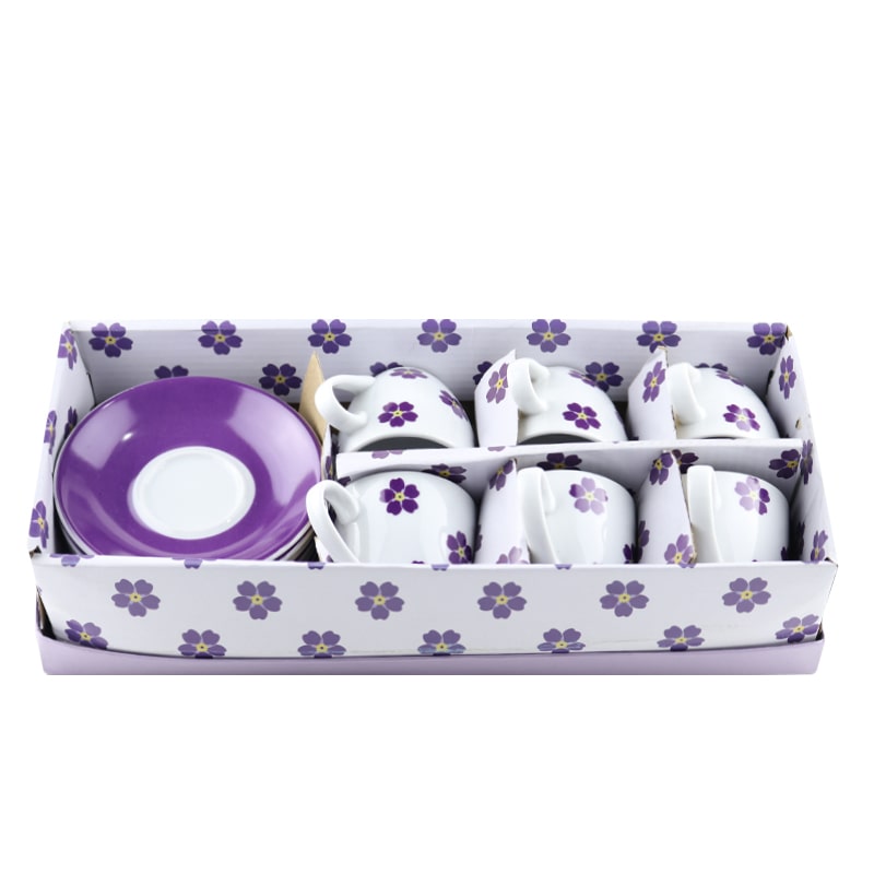 Սուրճի բաժակ 3295-010 կերամիկա անմոռուկ ծաղիկներով 6 հատ 2