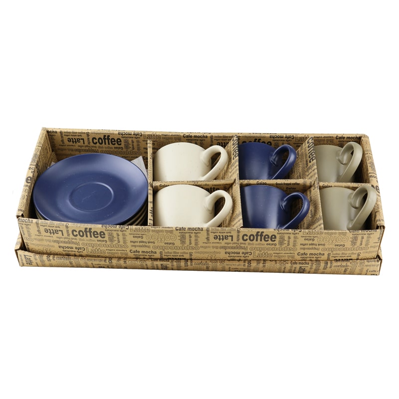 Թեյի բաժակ Titan COF-019 կավ գունավոր 230մլ 6 հատ 2