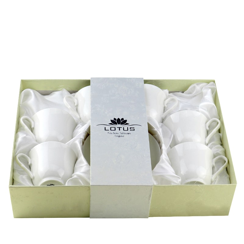 Սուրճի բաժակ Lotus Y11 կերամիկա 90մլ սպիտակ 6 հատ 2