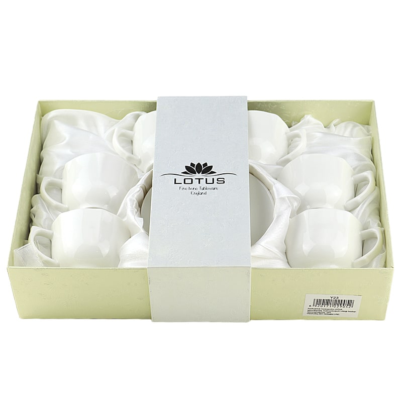 Սուրճի բաժակ Lotus Y23 կերամիկա 90մլ սպիտակ 6 հատ 2