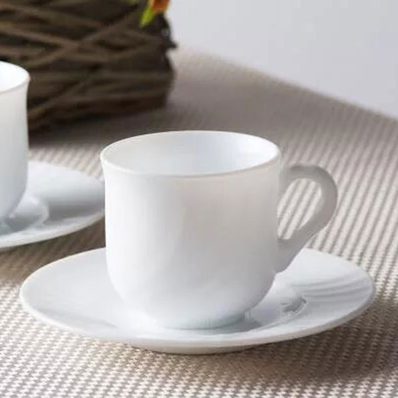 Թեյի բաժակ Bormioli Rocco 402837 Ebro սպիտակ կերամիկա 250մլ 6 հատ 2