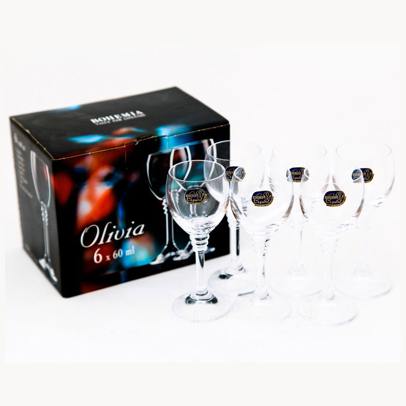 Օղու բաժակ Crystalite Bohemia 40346/60 Olivia ապակի 60մլ 6 հատ 2
