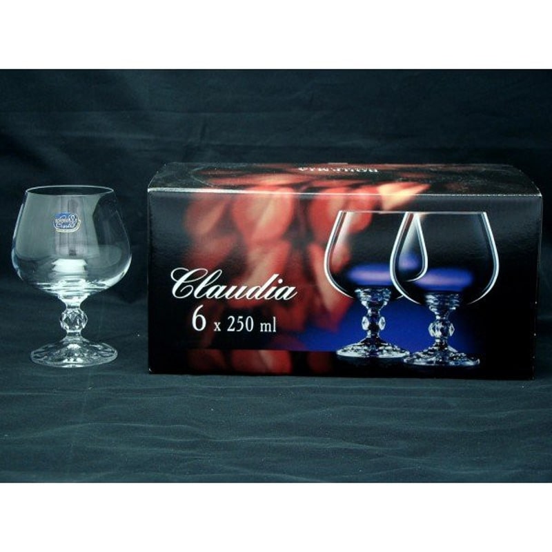 Կոնյակի բաժակ Crystalite Bohemia Claudia 40149/250 ապակի 250մլ 6 հատ 2