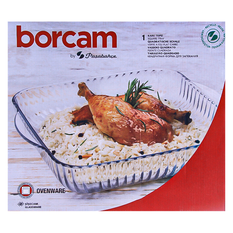 Թխելու հրակայուն աման Borcam 0316P ջերմակայուն ապակի 3200մլ 2