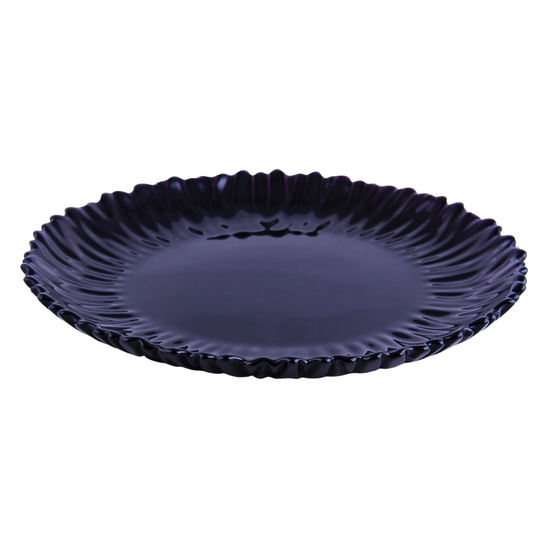 Մատուցարան Ametist Aurora 10499 կլոր սև ապակի 31.5սմ