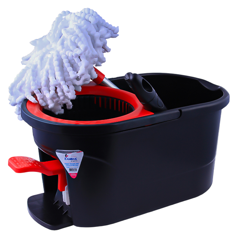 Մաքրման հավաքածու ոտնակով աշխատող Zambak Spin Mop ZP356 քամիչ դույլ, մաքրման ձող