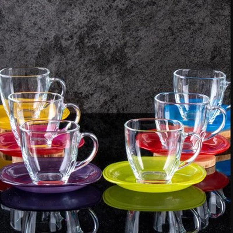 Թեյի բաժակ Luminarc N4217 Carina Rainbow ապակի 220մլ 6 հատ 2