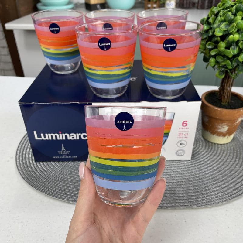 Հյութի բաժակ Luminarc N1323 Neo Color ապակի 310մլ 6 հատ 2