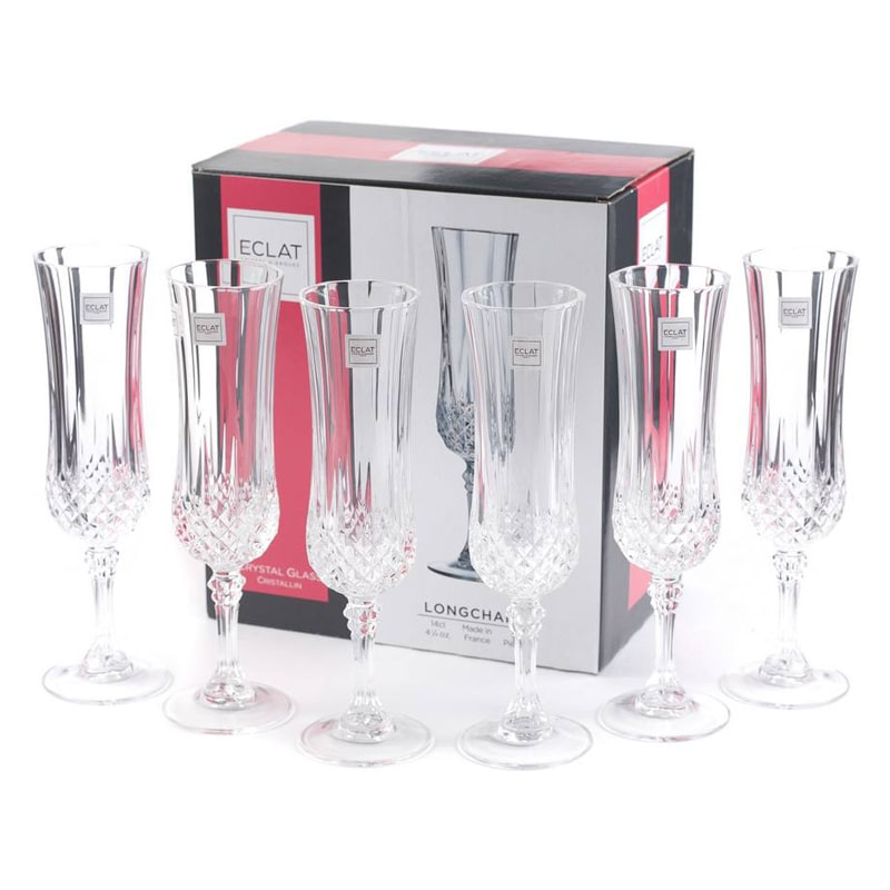 Շամպայնի բաժակ Eclat L7553 Longchamp բյուրեղապակի 140մլ 6 հատ 2