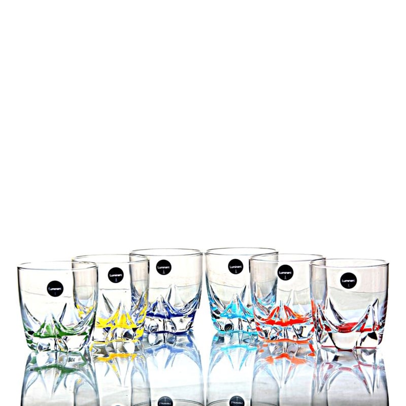 Վիսկիի բաժակ Luminarc L9480 Lisbonne Rainbow ապակի 300մլ 6 հատ 2