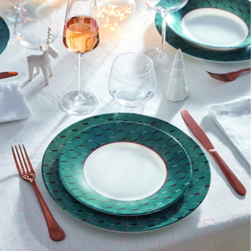 Կլոր ափսե Luminarc P0158 Zadig Blue ապակի 28սմ 2