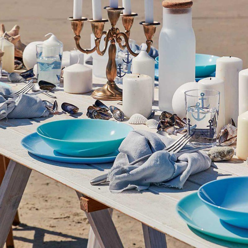 Ապուրի կլոր ափսե Luminarc P2021 Diwali Light Blue ապակի 20սմ 2