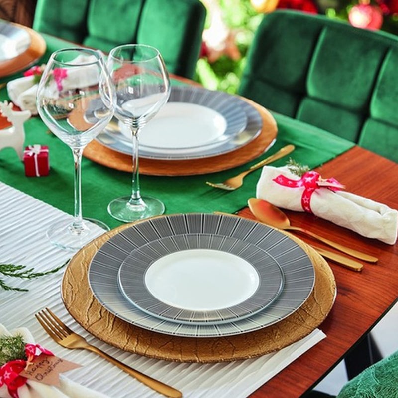 Կլոր ափսե Luminarc L6135 Astera Black ապակի 26սմ 2