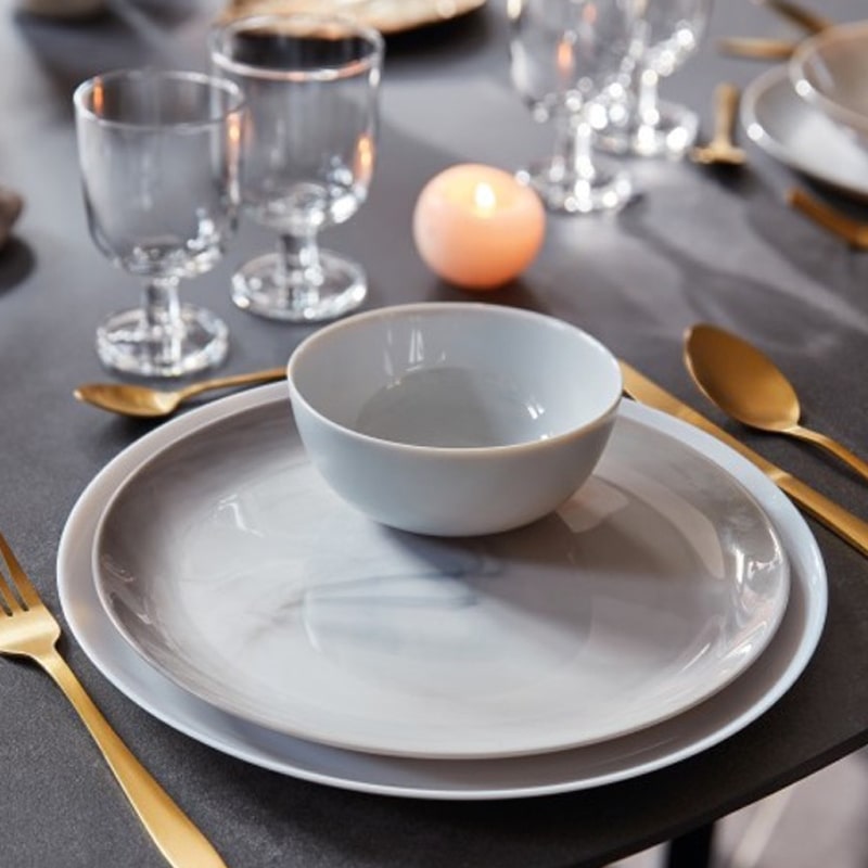 Կլոր ափսե Luminarc P9908 Diwali Granit Marbre ապակի 25սմ 2