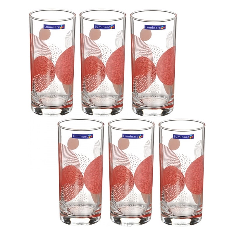 Հյութի բաժակ Luminarc G8278 Const Red ապակի 270մլ 6 հատ 2