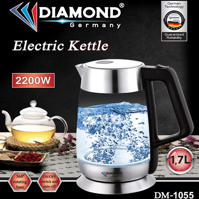Էլեկտրական թեյնիկ Diamond DM-1055 ապակի 1.8լ 2