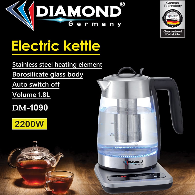 Էլեկտրական թեյնիկ-թրմիչով Diamond DM-1090 ապակի 1.8լ 2