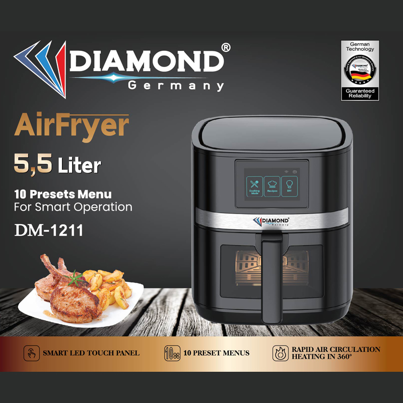 Աերոգրիլ Diamond DM-1211 5․5լ 2