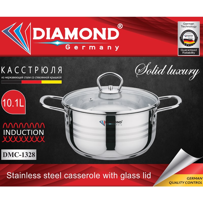 Կաթսա Diamond DMC-1328 չժանգոտվող պողպատ 28սմ 10.1լ 2