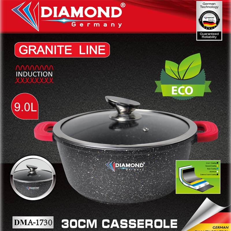 Կաթսա Diamond DMA-1730 Ալյումին / Գրանիտ 30սմ 9լ Սև 5