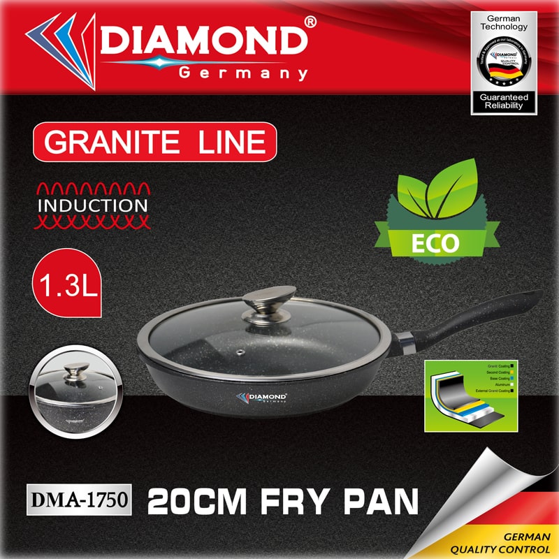 Թավա Diamond DMA-1754 Ալյումին/Գրանիտ 24սմ 1.9լ Սև 3