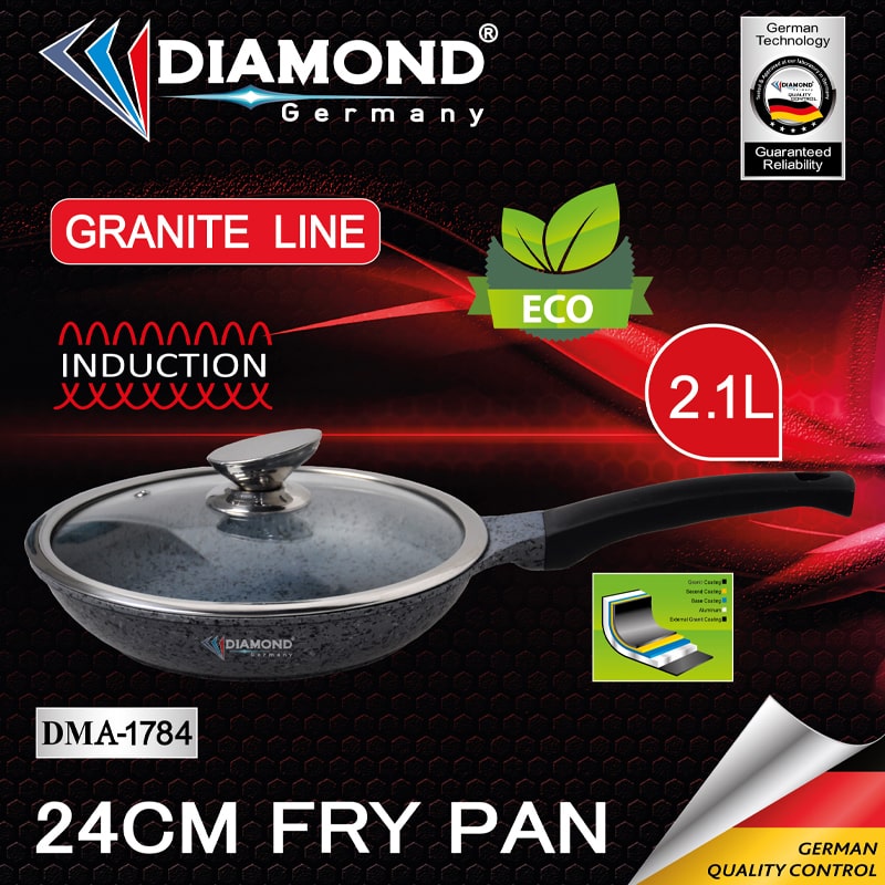 Թավա Diamond DMA-1784 Ալյումին/Գրանիտ 24սմ 2.1լ մոխրագույն 2